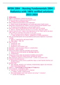 NFDN 2004 - Nursing Fundamentals 2004 &ndash; Pediatrics-with 100&percnt; verified solutions-2023-2024