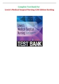 Test Bank For Lewis's Medical-Surgical Nursing 12th Edition Chapter 1-69