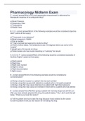 Pharmacology Midterm Exam 2023 with 100&percnt; correct questions and answers