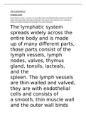 applied science unit 8 assignment B lymphatic system