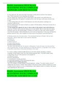 Health Assessment HESI Review QUESTIONS WITH COMPLETE ANSWERS ASSURED SUCCESS