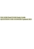 NSG 6330 Final EXAM Study Guide QUESTIONS AND ANSWERS Updated 2023. 