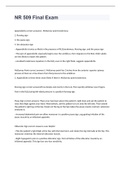 NR 509 Final Exam 2023 With Quality Solutions