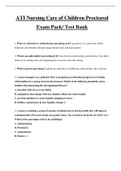 ATI Nursing Care of Children Proctored Exam Pack, Test Bank 2022/2023