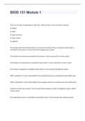 BIOD 151 Module 1 2023 with GRADE A&plus; QUALITY