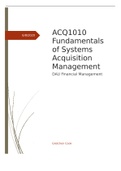 ACQ1010  Fundamentals  of Systems  Acquisition  Management