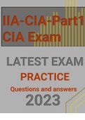 IIA-CIA-Part1 CIA Exam questions and answers