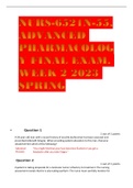 NURS-6521N-55&comma; ADVANCED PHARMACOLOGY FINAL EXAM&period; WEEK 2 2023 SPRING