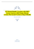 ATI Mental Health 2 Versions with 100%  Correct Answers (2023 Exam) (Recent  version) The Second Version is Map of Health