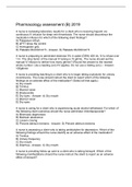 Pharmacology assessment &lpar;B&rpar; 2019