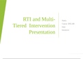 SPD 200 RTI  and Multi-tiered Intervention Presentation- Grand Canyon University