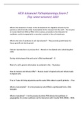 HESI Advanced Pathophysiology Exam 2 &lpar;Top latest solution&rpar; 2023 