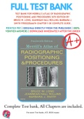 Test Bank For Merrill's Atlas of Radiographic Positioning and Procedures 14th Edition by Bruce W. Long; Jeannean Hall Rollins; Barbara J. Smith 9780323566674 Chapter 1-30 Complete Guide .