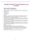 Test Bank for Principles of Pediatric Nursing 8th Edition Cowen Chapter 1 - 31 Updated 2023