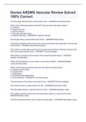Davies ARDMS Vascular Review Solved 100&percnt; Correct