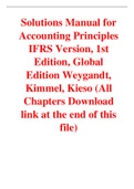 Accounting Principles IFRS Version 1st Edition ( Global Edition) By Weygandt, Kimmel, Kieso (Solutions Manual)