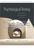 Psychological Testing: Principles, Applications, and Issues 8th Edition by Robert M. Kaplan and Dennis P. Saccuzzo. (Complete Download). All Chapters 1- 21. TEST BANK