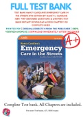 TEST BANK NANCY CAROLINE&rsquo;S EMERGENCY CARE IN THE STREETS 8TH EDITION BY NANCY L&period; CAROLINE ISBN- 978-1284104882 Questions & Answers Test Bank Instant Download Access Chapter 1-53 Complete Guide &period;