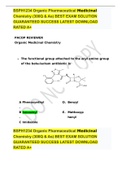 BSPH1234 Organic Pharmaceutical Medicinal Chemistry (300Q & As) BEST EXAM SOLUTION GUARANTEED SUCCESS LATEST DOWNLOAD RATED A+