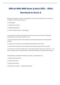 Official NHA NAB Exam &lpar;Latest 2023 &ndash; 2024&rpar; Download to Score A