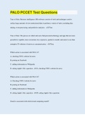 PALO PCCET Test Questions &vert; 215 Questions with 100&percnt; Correct Answers &vert; Verified &vert; Latest Update &vert; 62 Pages
