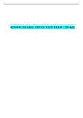 ADVANCED HESI GERIATRICS EXAM&lpar;Questions And Answers&rpar;