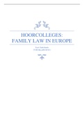 Hoorcolleges: family law in Europe
