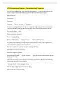 ATI Respiratory System &ndash; Questions And Answers