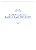 Samenvatting: family law in Europe