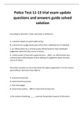 Police Test 11-13 trial exam update questions and answers guide solved solution