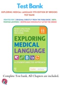 Exploring Medical Language 11th Edition by Brooks Test Bank