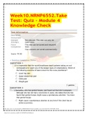 Week10.NRNP6552.Take Test: Quiz - Module 4 Knowledge Check