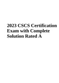2023 CSCS Certification Exam with Complete Solution Rated A