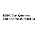 ENPC Test Questions and Answers (Graded A) | ENPC Test Questions and Answers Latest 2023 Graded A+ | ENPC Exam Questions And Answers 2022 Rated A+