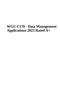 WGU C170 - Data Management Applications 2023 Rated A+