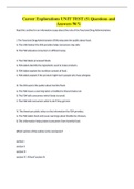 Career Explorations UNIT TEST (5) Questions and Answers 96%