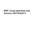 BMC Exam Questions and Answers 2023 Rated A