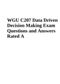 WGU C207 Data Driven Decision Making Exam Questions and Answers Rated A+ 2023