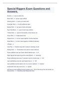 Special Riggers Exam Questions and Answers&period;