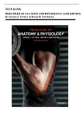 Test Bank - Principles of Anatomy and Physiology, 16th Edition (Tortora, 2020) Chapter 1-29 | All Chapters