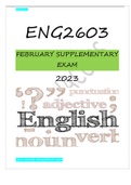 ENG2603 JAN/FEB SUPP EXAM ANSWERS 2023