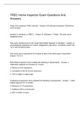 TREC Home Inspector Exam Questions And Answers
