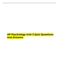 AP Psychology AP TEST Questions and Answers