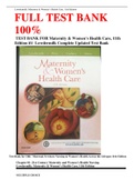 Test Bank for Olds&rsquo; Maternal-Newborn Nursing & Women&rsquo;s Health Across the Lifespan 11th Edition