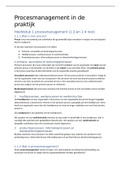 Samenvatting Procesmanagement in de praktijk, ISBN: 9789055163373  Processen in bedrijf (H-1-PB1-15)