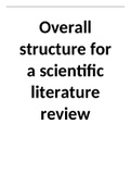 Overall pointers on how to structure a literature review