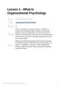 Lesson 1 - What Is Organizational Psychology IOP2602