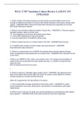 WGU C787 Nutrition Cohort Review LATEST 135  UPDATED