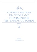 CURRENT Medical Diagnosis and Treatment 2019 Testbank/Studyguide