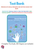 Process of Social Research 2nd Edition Dixon Test Bank